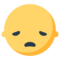 Disappointed Face emoji on Mozilla